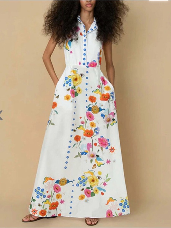 Borgo De Nor Dresses & Skirts - Borgo De Nor Paloma Cotton Maxi Dress EU8